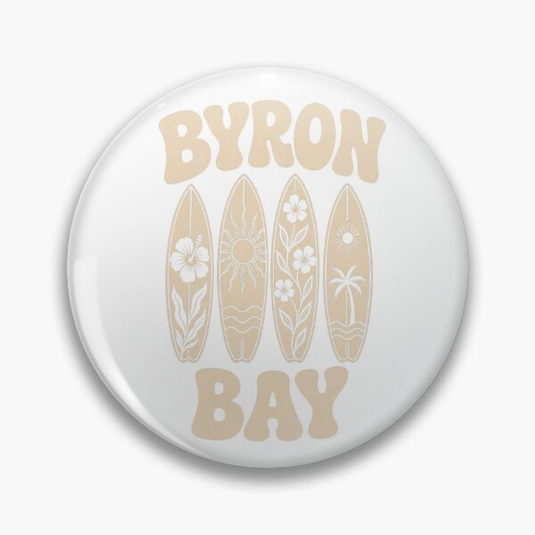 Item preview, Byron Bay Surfboard Floral Retro Design designed and sold by SLGA-Designs.