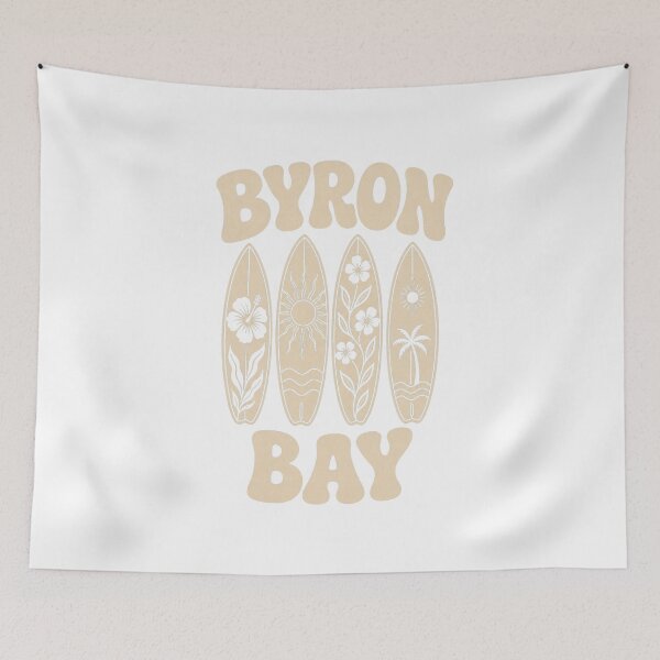 Item preview, Byron Bay Surfboard Floral Retro Design designed and sold by SLGA-Designs.