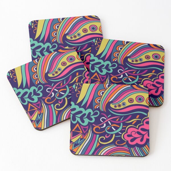 Item preview, Vibrant Colorful Doodle Pattern Psychedelic Abstract Funky Art designed and sold by LYAN-STORE.