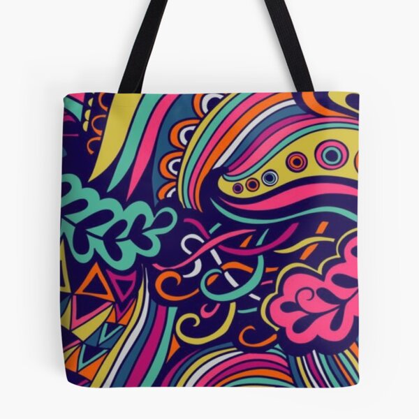 Item preview, Vibrant Colorful Doodle Pattern Psychedelic Abstract Funky Art designed and sold by LYAN-STORE.
