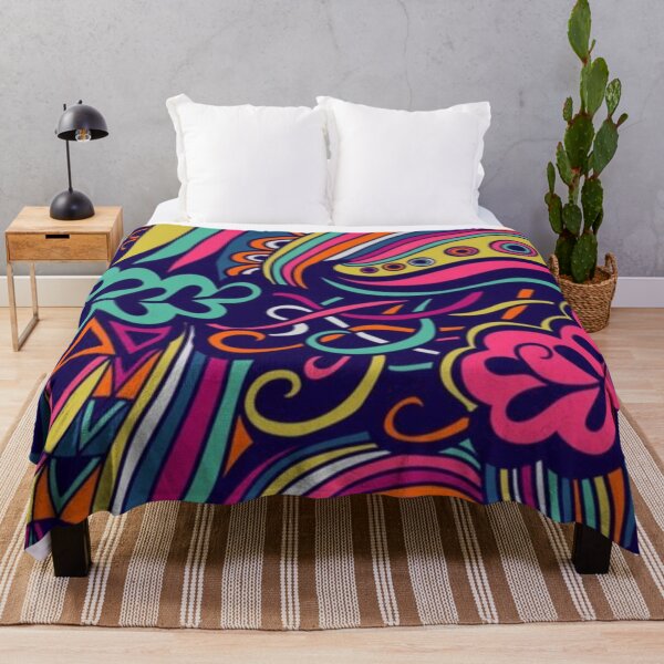 Item preview, Vibrant Colorful Doodle Pattern Psychedelic Abstract Funky Art designed and sold by LYAN-STORE.
