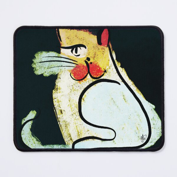 Item preview, Retro Abstract Cat Art Print Christopher designed and sold by The Groove Garden.