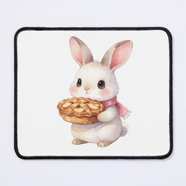 Item preview, Autumn Bunny Sticker | Cute Rabbit with Pumpkin Pie designed and sold by AillustriaAK.