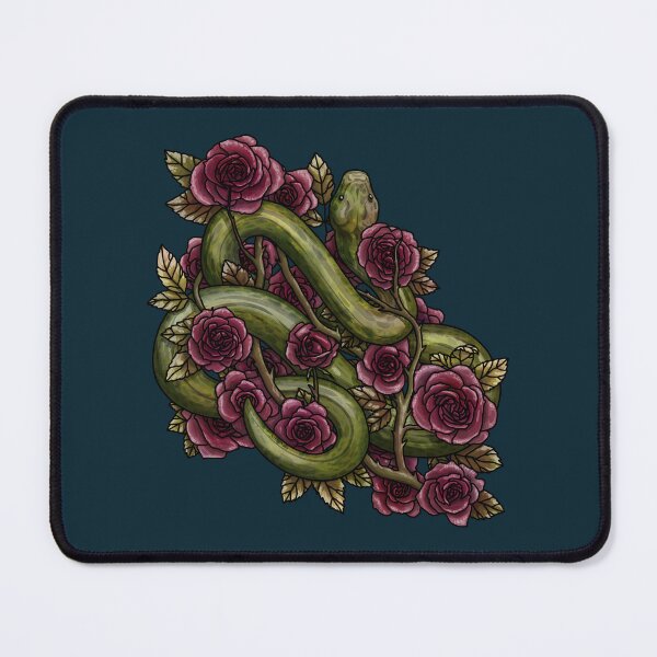 Item preview, Green Snek and Red Roses designed and sold by Art by Veya.