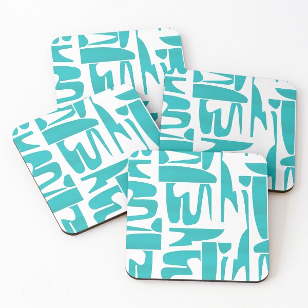 Item preview, Turquoise Abstract Organic Pattern designed and sold by imaniko.