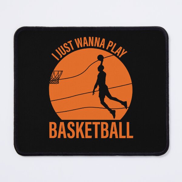 Item preview, I Just Wanna Play Basketball Orange Graphic Silhouette designed and sold by Redunk.