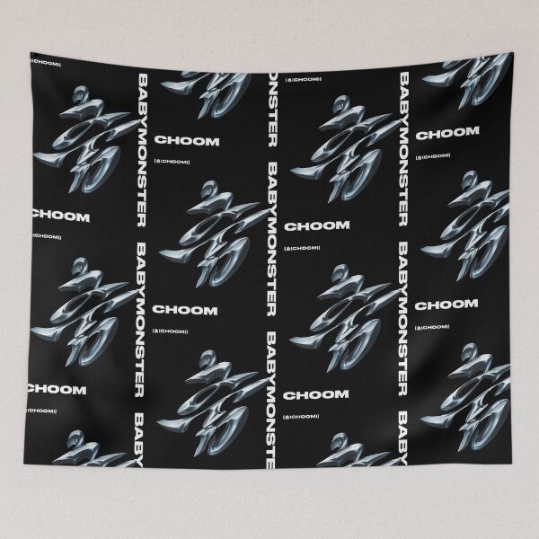 Item preview, BABYMONSTER Studio Choom Metallic Chrome Logo Art designed and sold by moamaxshop.