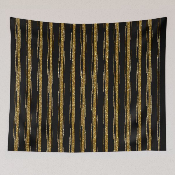 Item preview, Gold Glitter Vertical Stripes, Hand Drawn Luxury Pattern designed and sold by SweetLilith.