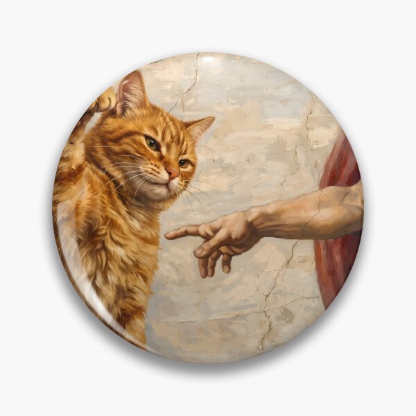 Item preview, The Creation of Adam Cat Parody  designed and sold by FaizArtShop.