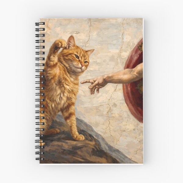 Item preview, The Creation of Adam Cat Parody  designed and sold by FaizArtShop.