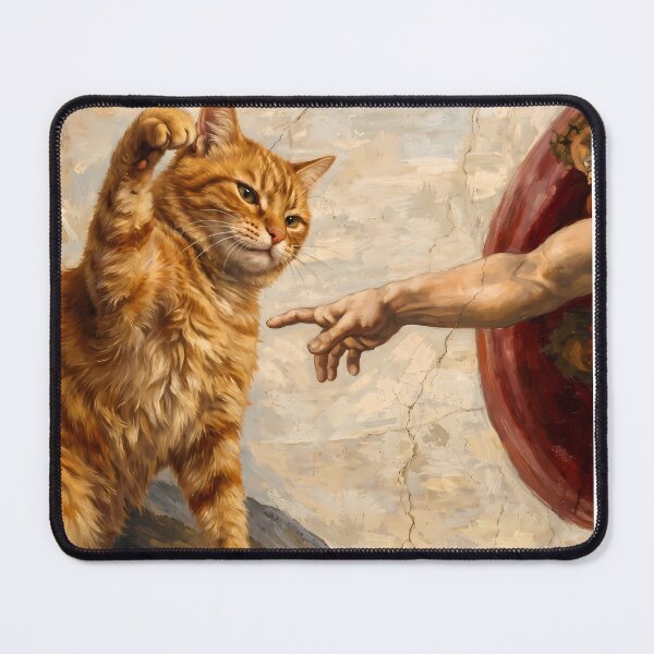 Item preview, The Creation of Adam Cat Parody designed and sold by FaizArtShop.