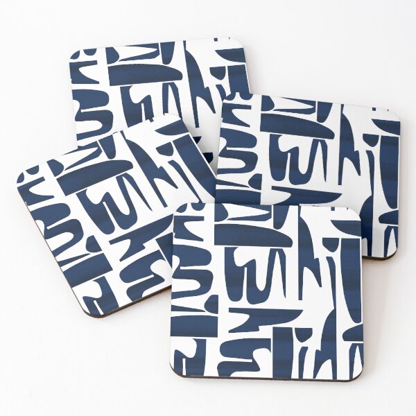 Item preview, Navy Abstract Organic Pattern designed and sold by imaniko.