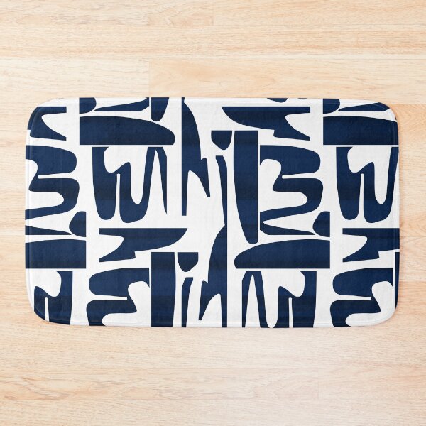Item preview, Navy Abstract Organic Pattern designed and sold by imaniko.