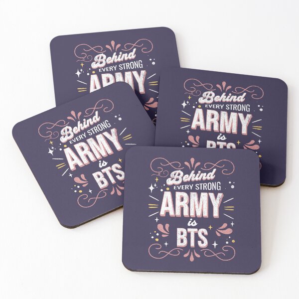 Item preview, Behind every strong army is BTS white designed and sold by Morcawork.