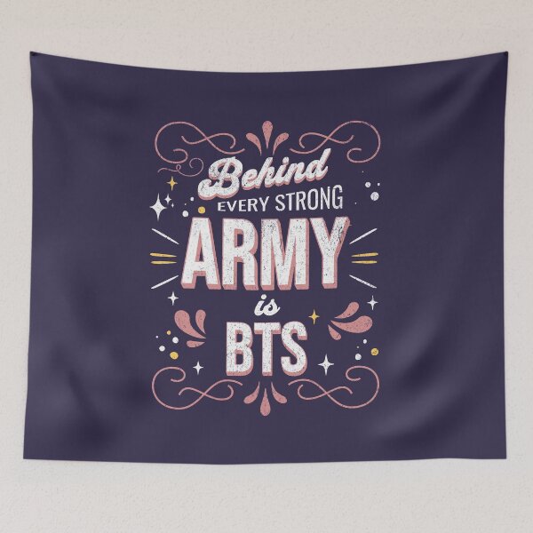 Item preview, Behind every strong army is BTS white designed and sold by Morcawork.