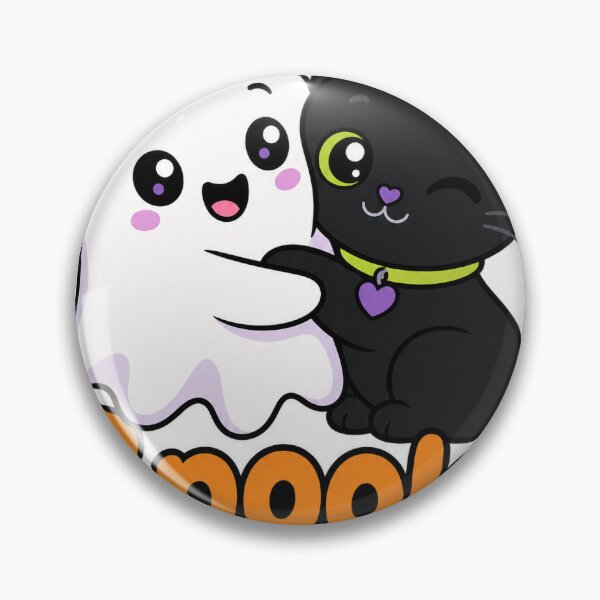Item preview, Spooky Besties Ghost Cat - Cute Spooky Season Halloween Sticker designed and sold by VisualArtsOasis.