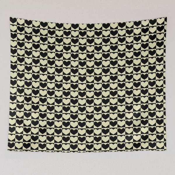 Item preview, Retro Red Black White Monochrome Valentines Day Romantic Hearts designed and sold by Chatula Print Studio.