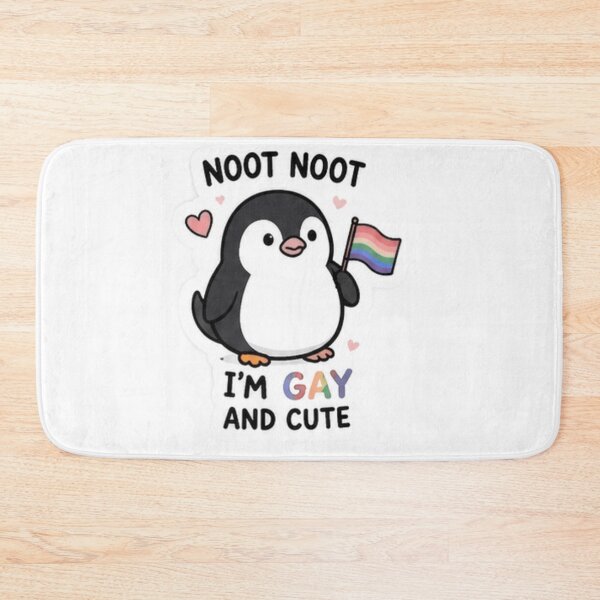 Item preview, Penguinly Proud Cute Gay Penguin Pride designed and sold by Pixanova.