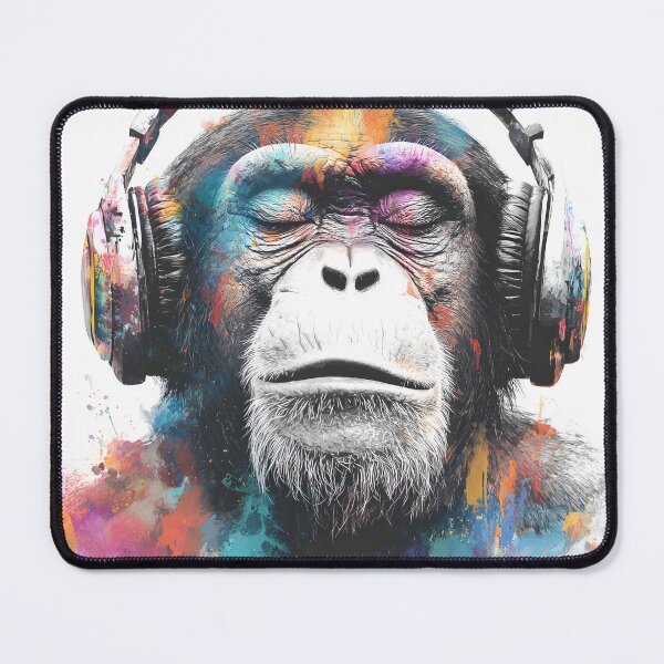 Item preview, DJ Monkey Business Ape Closed Eyes With Headphones designed and sold by GrinGalore.