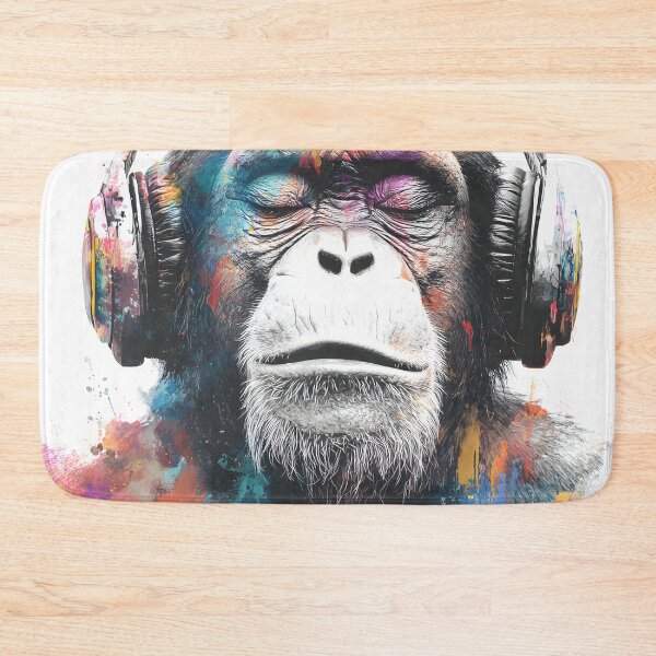 Item preview, DJ Monkey Business Ape Closed Eyes With Headphones designed and sold by GrinGalore.