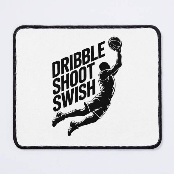 Item preview, Dribble Shoot Swish Basketball Player Slanted Typography designed and sold by Redunk.