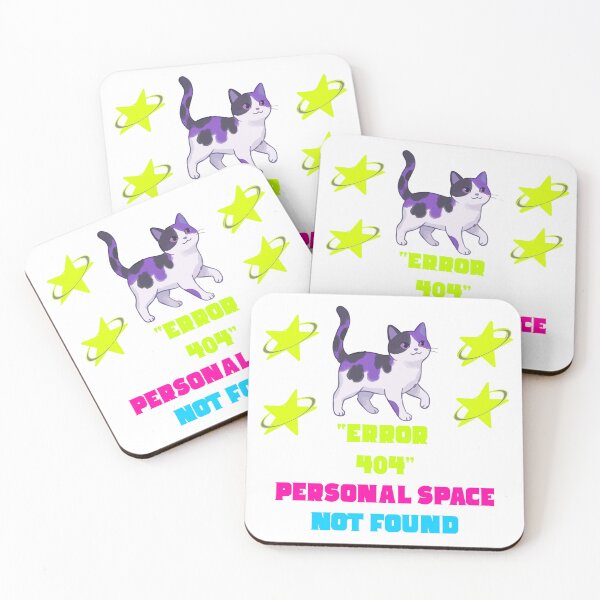 Item preview, Error 404 Personal Space Not Found Funny Cat Y2K Aesthetic T-Shirt designed and sold by Krzepcia.