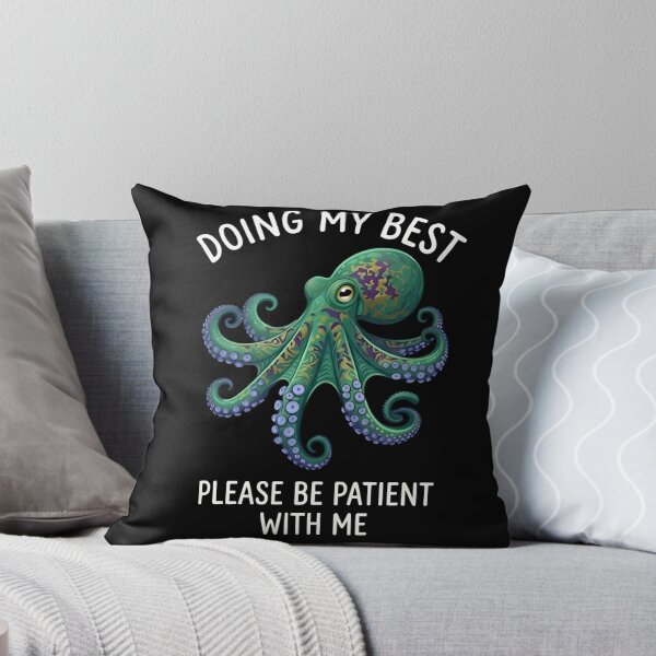 Item preview, Doing My Best Octopus T-Shirt & Sticker – Funny Tired Sea Creature Meme for Introverts and Ocean Lovers designed and sold by ZyxDes.