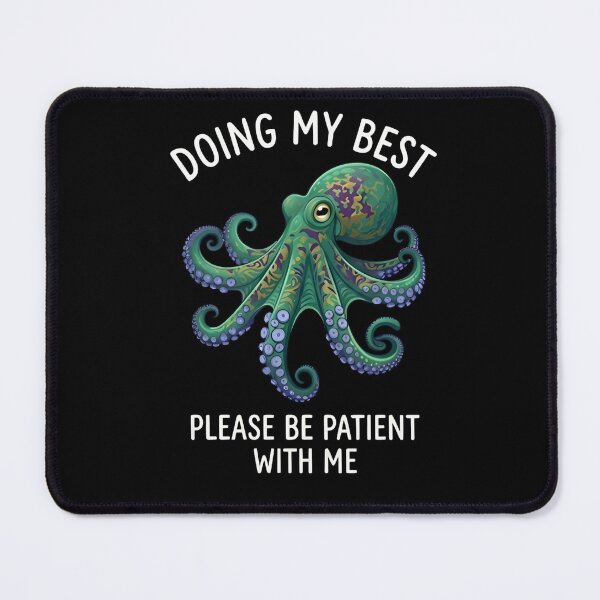 Item preview, Doing My Best Octopus T-Shirt & Sticker – Funny Tired Sea Creature Meme for Introverts and Ocean Lovers designed and sold by ZyxDes.