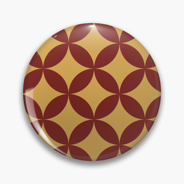 Item preview, Red Yellow Retro Circles and Diamond Pattern 60s 70s Mid Century designed and sold by The Groove Garden.