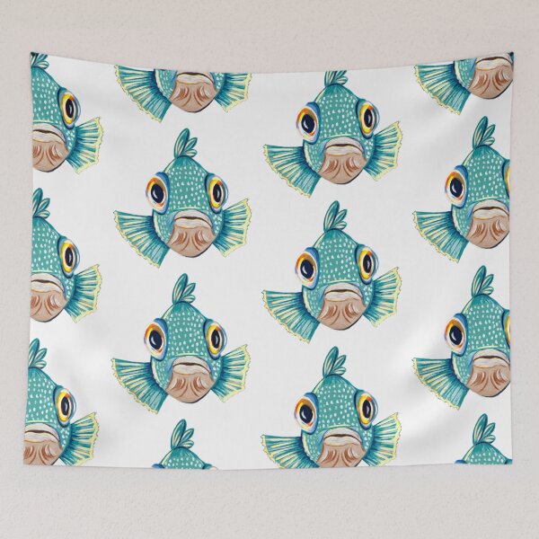 Item preview, Ocean Life Coastal Pattern Collection | Seahorses, Stingrays, Tropical Fish & Shrimp | Nautical Marine Surface Pattern Designs designed and sold by VirtuallyCreativ .