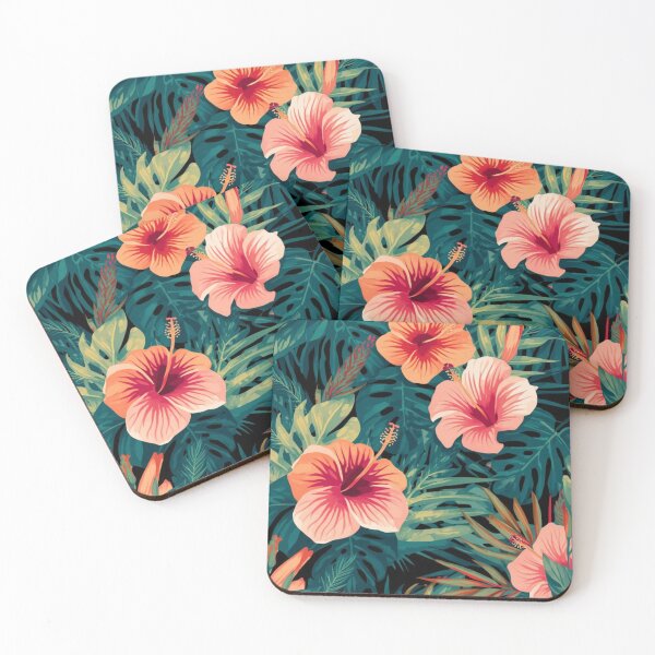 Item preview, Tropical Paradise: Hibiscus & Lush Jungle Leaves designed and sold by MoodLay.