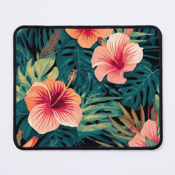 Item preview, Tropical Paradise: Hibiscus & Lush Jungle Leaves designed and sold by MoodLay.