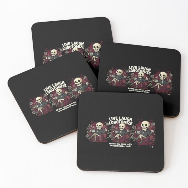 Item preview, Live Laugh Lobotomize Cartoon Skeleton - This Is Fine designed and sold by M4SHORT.