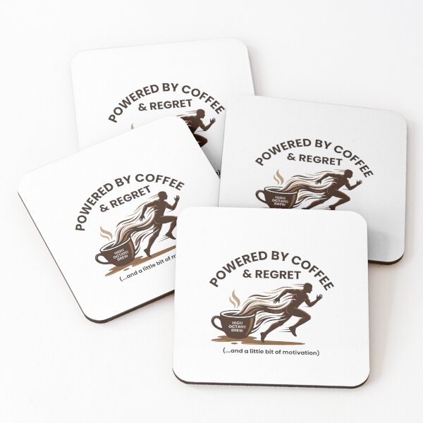 Item preview, Powered by Coffee and Regret Funny Running designed and sold by RunningWhiskers.