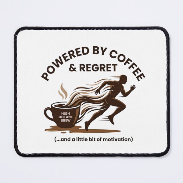 Item preview, Powered by Coffee and Regret Funny Running designed and sold by RunningWhiskers.