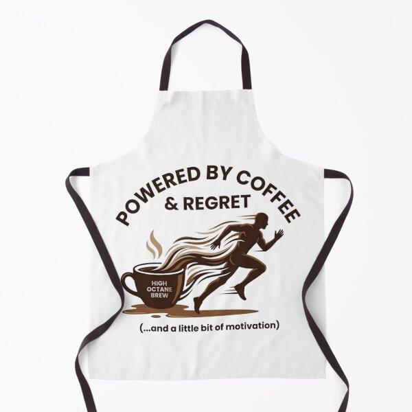 Item preview, Powered by Coffee and Regret Funny Running designed and sold by RunningWhiskers.