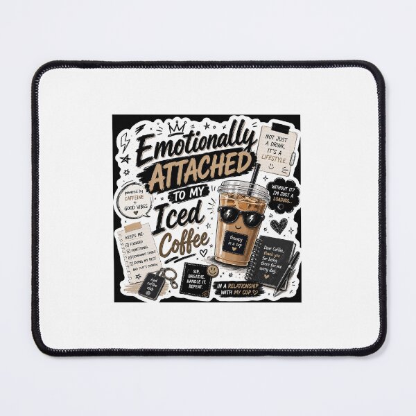 Item preview, Emotionally Attached To My Iced Coffee | Caffeine & Good Vibes Sticker designed and sold by Ananyamalik12.