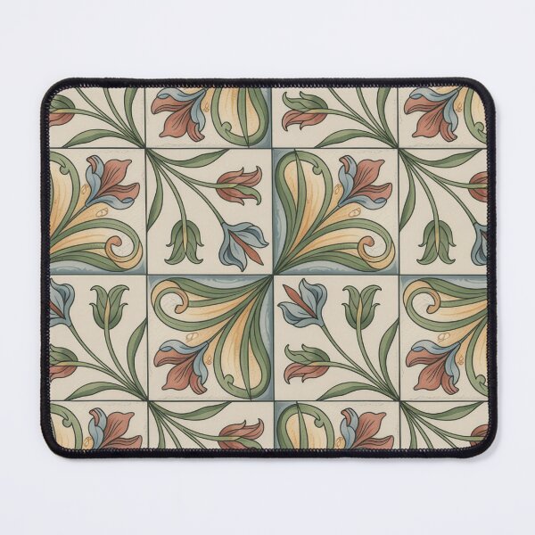 Item preview, Art Nouveau Botanical Tile Pattern – Vintage Iris Floral Decorative Design designed and sold by Tamas Das.