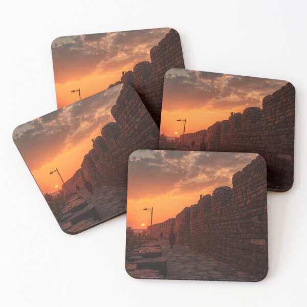 Item preview, Ancient Stone Wall at Sunset designed and sold by SavannaCanvas.