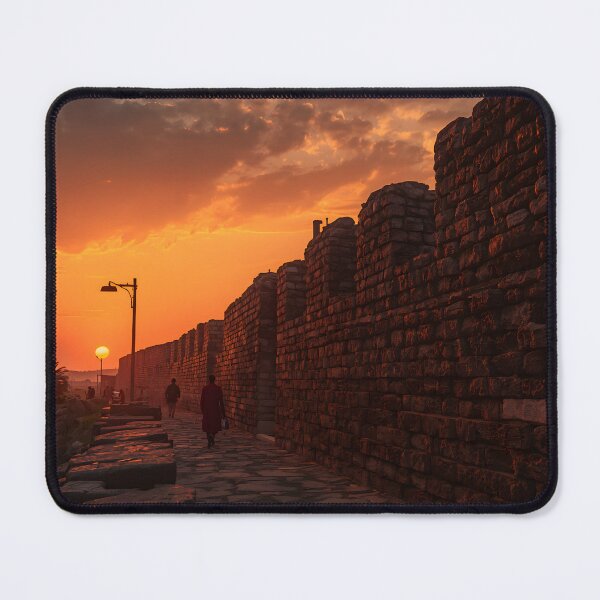 Item preview, Ancient Stone Wall at Sunset designed and sold by SavannaCanvas.