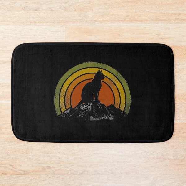 Item preview, Vintage Retro Sunset Cat Silhouette - 70s Distressed Cat T-Shirt Design designed and sold by Clintora.