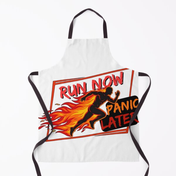 Item preview, Run Now Panic Later Funny Running designed and sold by RunningWhiskers.