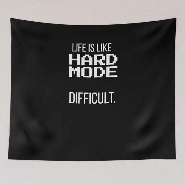 Item preview, Hard Mode Gamer Quote Funny Retro Gaming designed and sold by LuckyLukasArt.