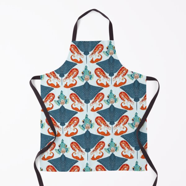 Item preview, Ocean Life Coastal Pattern Collection | Seahorses, Stingrays, Tropical Fish & Shrimp | Nautical Marine Surface Pattern Designs designed and sold by VirtuallyCreativ .