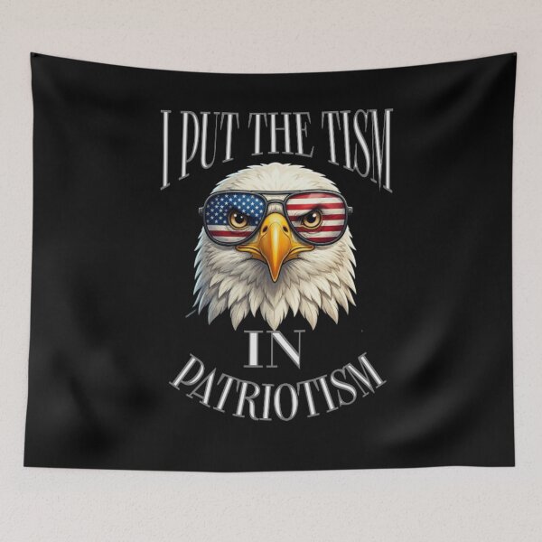Item preview, I Put The Tism in Patriotism Athletic Eagle designed and sold by TheEndDesign.
