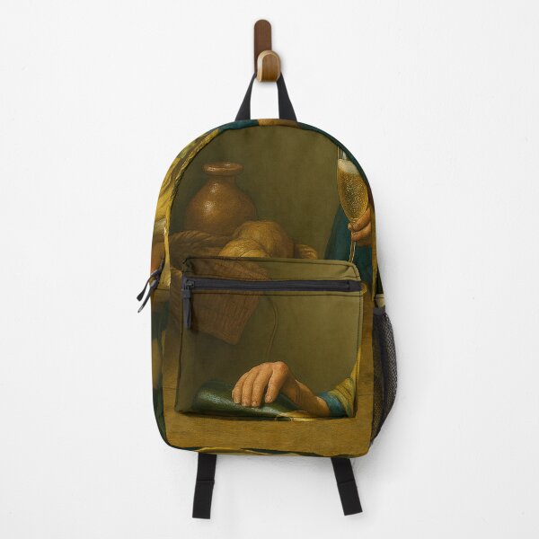 Item preview, The Milkmaid with Champagne – Vermeer Parody designed and sold by Artdavesalzburg.