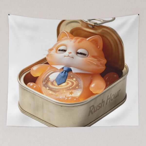 Item preview, Emerald Cat - Rush Hour Sardine: The Commuter's Struggle designed and sold by ABYSSLAB.