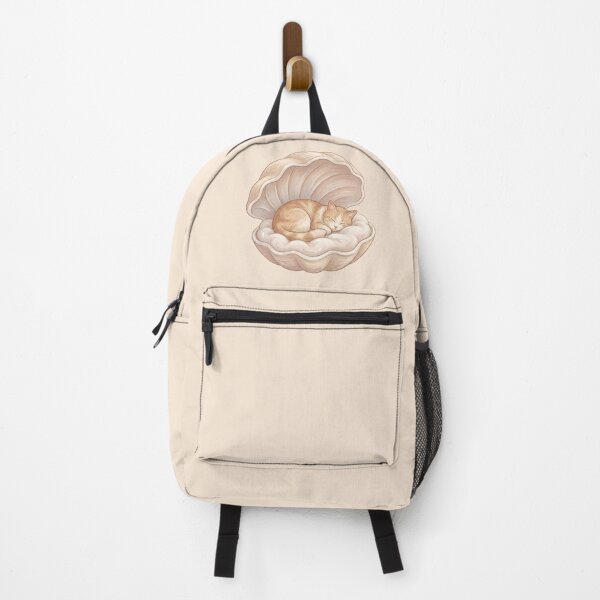 Item preview, Cozy Cat in Bed: Sleeping Seashell Pearl designed and sold by MythicCotton.