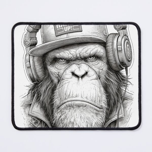 Item preview, DJ Monkey Business Chimpanzee With Headphones And Cap designed and sold by GrinGalore.