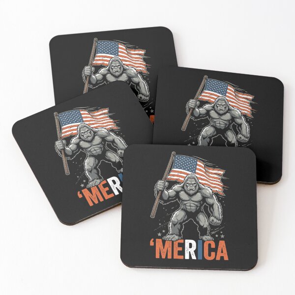 Item preview, Bigfoot American Flag Patriot 'Merica designed and sold by SofenArt.